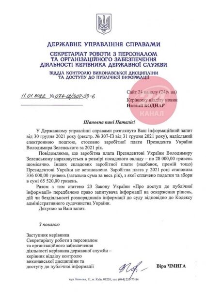 Ни премий, ни надбавок: стало известно, сколько заработал Зеленский в 2021 году Ни премий, ни надбавок: стало известно, сколько заработал Зеленский в 2021 году